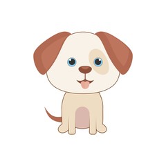 Obraz premium A cute cartoon dog