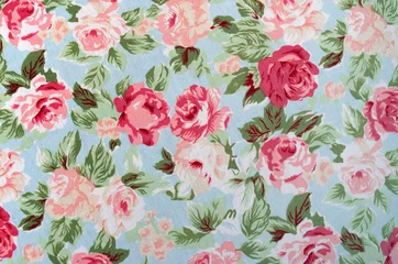 Deurstickers Fabric Rose Pattern © 24Novembers