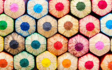 Fototapeta na wymiar Background of colored pencils