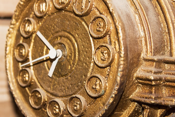 vintage gold watch. shallow depth of field