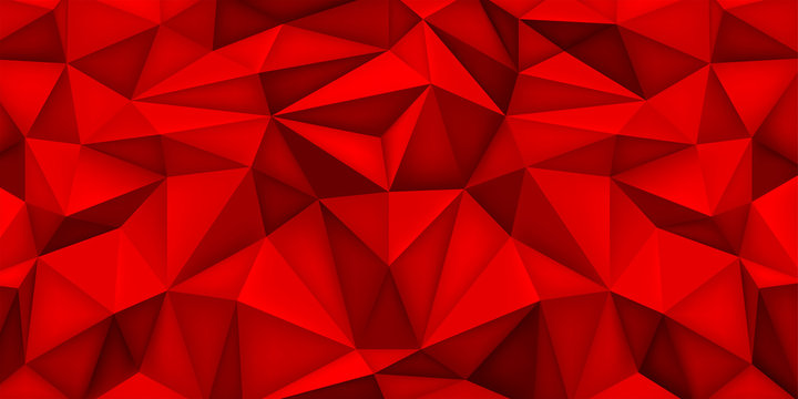 Low polygon shapes background, triangles mosaic, vector design, creative background, templates design, red wallpaper