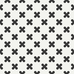 Fototapeta premium Geometric lmonochrome abstract hipster seamless pattern with cross, plus. Wrapping paper. Scrapbook paper. Tiling. Vector illustration. Background. Graphic crosses texture for your design, wallpaper.