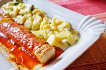 A curry wurst sausage in Berlin