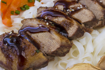 Duck noodle. Duck noodle asia