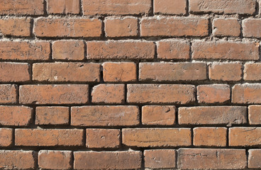 old brickwork walls of the 19th century