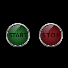 Start and stop buttons