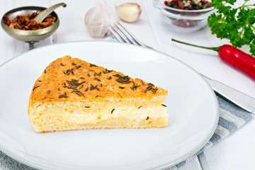 Georgian National Dish Pie with Cheese and Caraway Khachapuri