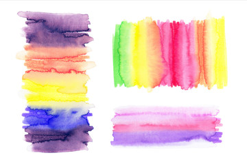Watercolor Rainbow Backgrounds. Ombre Watercolor Backgrounds. 