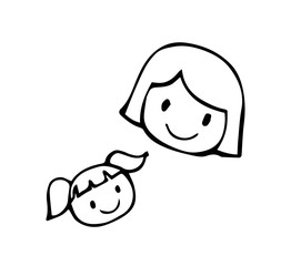 Children's drawings idea design concept love mom for Mother's day