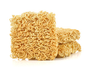 Instant noodles isolated on white background
