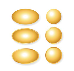 Set of golden buttons 