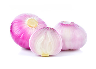 Plakat Red onion isolated on white background