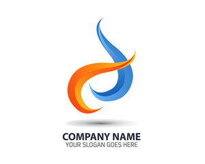 Abstract Fire Element Logo Icon Vector