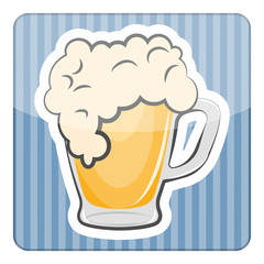 Mug of beer colorful icon