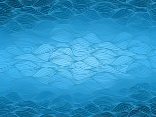 Vector wave background of doodle hand drawn lines
