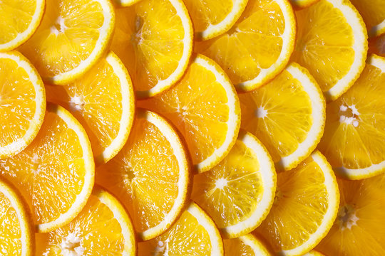 Background of orange slices.