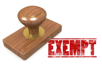 Exempt wooded seal stamp