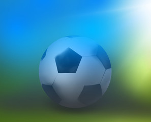 Fototapeta na wymiar Football ball outdoor 3D sports design background image