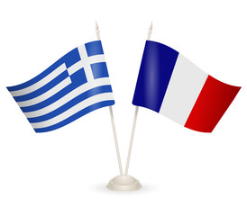 Fototapeta premium flags of Greece and France