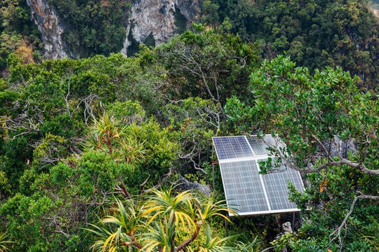 Solar Panels In The Mountains