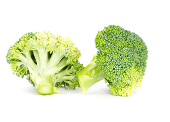 Fresh broccoli isolated on white background