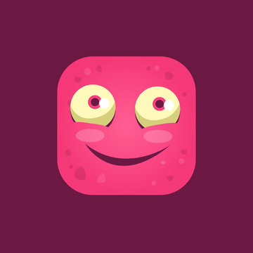 Content Pink Monster Emoji Icon