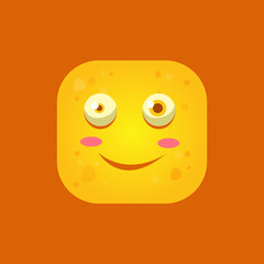 Smiling Yellow Monster Emoji Icon