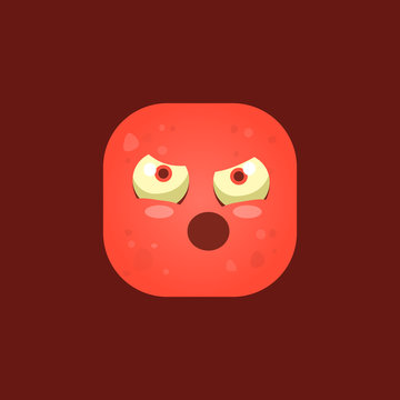 Pissed Off Red Monster Emoji Icon
