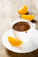Hot chocolate with orange