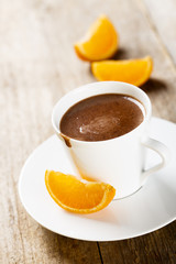 Hot chocolate with orange