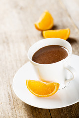 Hot chocolate with orange
