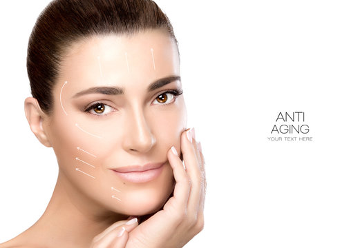 Beauty Face Spa Woman. Surgery and Anti Aging Concept