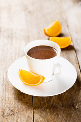Hot chocolate with orange