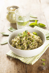 Risotto with peas