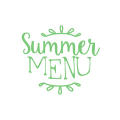 New Summer Menu Calligraphic Cafe Board