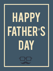Happy fathers day card vintage retro.