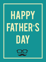 Happy fathers day card vintage retro.