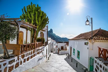 Photo sur Plexiglas Atlantic Ocean Road Tejeda village at Gran Canaria, Spain.