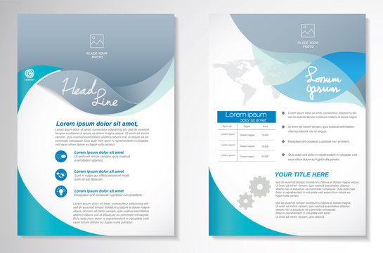 Vector Brochure Flyer design Layout template, size A4, Front page and back page, Easy to use and edit.