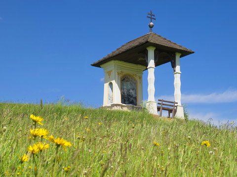 Barockes Wegkreuz von 1740 bei Obdach / Steiermark / &Ouml;sterreich
