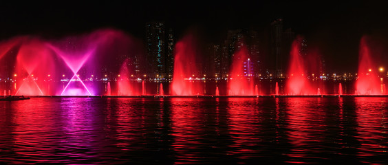 Musical fountain show in Sharjah