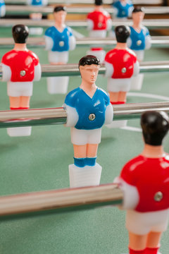 Table football or soccer players