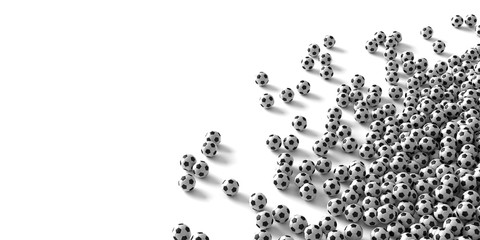 Soccer ball background, 3d rendering