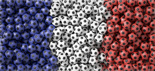 France soccer ball background, 3d rendering