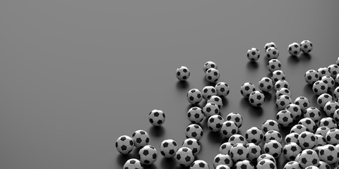 Soccer ball background, 3d rendering