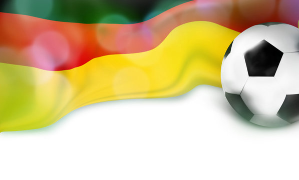 German Flag Football Soccer 3D Ball Bokeh Design