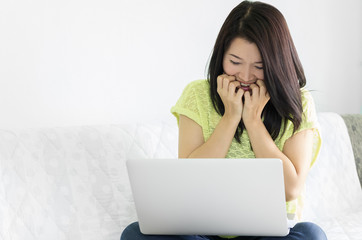 Woman Using Laptop