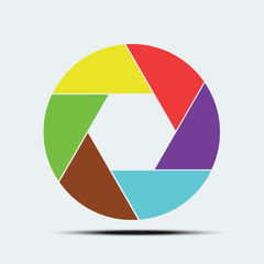 logo len of camera vector design