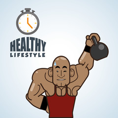 Healthy lifestyle design. Bodycare icon. Isolated illustration, vector graphic