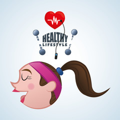 Healthy lifestyle design. Bodycare icon. Isolated illustration, vector graphic